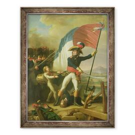 Tablou inramat - Charles Thevenin - Generalul Augereau 1757-1816 pe Punte in batalia de la Arcola din 15 noiembrie 1796 - - Roveli