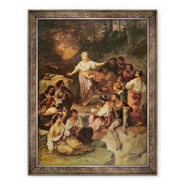 Tablou inramat - Narcisse Virgile Diaz de la Pena - Tabara de tigani - - Roveli