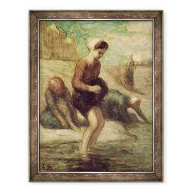 Tablou inramat - Honore Daumier - La marginea apei - - Roveli