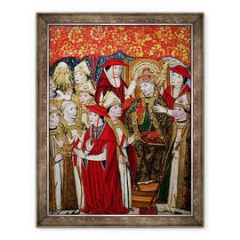 Tablou inramat - Jaume Huguet - Alegerea lui Fabian d.c.250 in papalitate - - Roveli