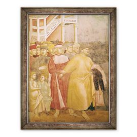 Tablou inramat - Giotto di Bondone - Francis renunta la toate bunurile lumesti, detaliu de Pietro di Bernardone - - Roveli