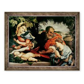 Tablou inramat - Lorenzo Lotto - Sfanta familie cu Sfanta Ecaterina din Alexandria - - Roveli