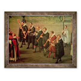 Tablou inramat - Denys van Alsloot - Muzicieni care participa la The Ommeganck de la Bruxelles pe 31 mai 1615, Procesiune de Notre Dame de Sablon ulei pe panza - - Roveli