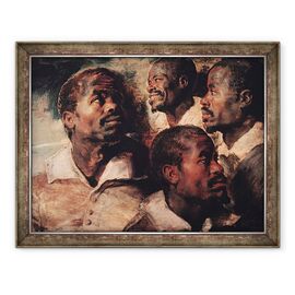 Tablou inramat - Peter Paul Rubens - Studii ale sefului unui negru - - Roveli
