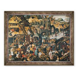 Tablou inramat - Pieter Brueghel the Younger - Proverbe flamanda - - Roveli