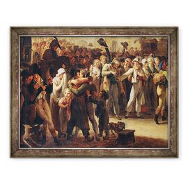 Tablou inramat - Louis Leopold Boilly - Recrutii din 1807 marsaluind pe langa Poarta Saint-Denis I - - Roveli