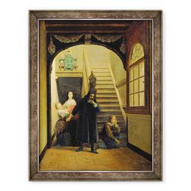 Tablou inramat - Scoala franceza - Portretul lui Blaise Pascal 1623-62 - - Roveli