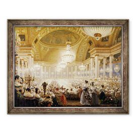 Tablou inramat - Eugene Emmanuel Viollet-le-Duc - Femei Dining la Tuileries in 1835 - - Roveli