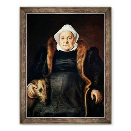 Tablou inramat - Frans Floris - Portretul unei femei in varsta sau, Sotia Falconer - - Roveli