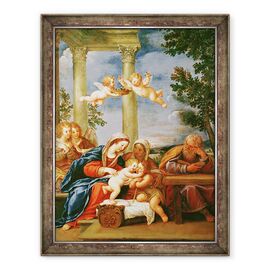 Tablou inramat - Francesco Albani - Sfanta familie cu Sfanta Elisabeta si Sfantul Ioan Botezatorul - - Roveli