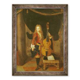 Tablou inramat - Constantin Netscher - Portretul lui Johann Schenck 1660-1712 - - Roveli