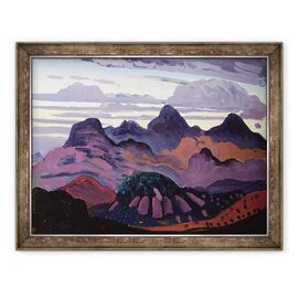 Tablou inramat - James Dickson Innes - Amurg adanc, Pirinei - - Roveli