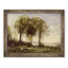 Tablou inramat - Jean Baptiste Camille Corot - Pastarii Castelului Gandolfo - - Roveli