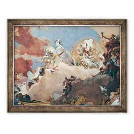 Tablou inramat - Giovanni Battista Tiepolo - Apollo in carul sau de soare conducand Beatrice I 1145-84 la Frederick I Barbarossa 1122-90 detaliu din tavanul camerei imperiale - - Roveli