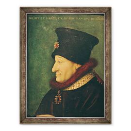 Tablou inramat - Scoala franceza - Filip al Frantei 1342-1404 Duce de Burgundia - - Roveli