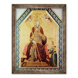 Tablou inramat - Simone Martini - Ludovic de Toulouse 1274-97 incoronandu-si fratele, Robert de Anjou 1278-1343 de la Altarul Sfantului Ludovic de Toulouse - - Roveli