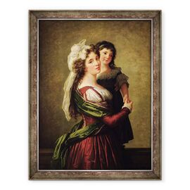 Tablou inramat - Elisabeth Louise Vigee-Lebrun - Madame Rousseau si fiica ei - - Roveli