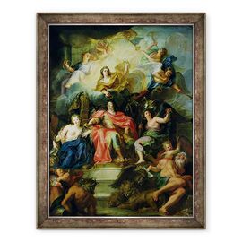 Tablou inramat - Antoine Coypel - Ludovic al XIV-lea 1638-1715 incoronat de Glory - - Roveli