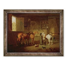 Tablou inramat - Henry Bernard Chalon - Atelierul Fierarului - - Roveli