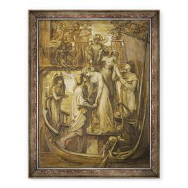 Tablou inramat - Dante Gabriel Charles Rossetti - Barca iubirii - - Roveli