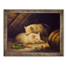 Tablou inramat - George Morland - Porci - - Roveli