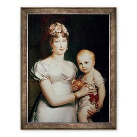 Tablou inramat - Baron Gerard, Francois Pascal Simon - Marie-Louise 1791-1847 de Habsbourg-Lorena si regele Romei 1811-32 ulei pe panza - - Roveli