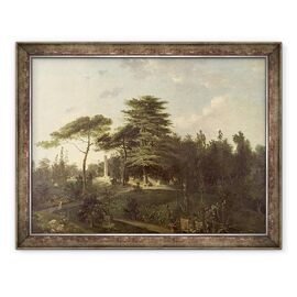 Tablou inramat - Jean-Pierre Houel - Cedrul Libanului in Jardin des Plantes - - Roveli