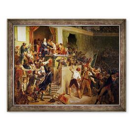 Tablou inramat - Jean Alphonse Roehn - Francois Boissy dAnglas 1756-1826 Salutandu-l pe seful adjunctului Jean Feraud 1758-95 1 Priarial An III 20 mai 1795 1831 - - Roveli