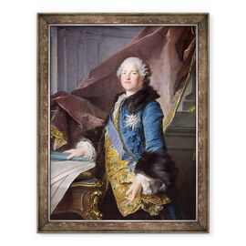 Tablou inramat - Louis M. Tocque - Abel Francois Poisson 1727-81 Marchizul de Marigny - - Roveli