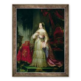 Tablou inramat - Jose Gutierrez de la Vega - Regina Isabella II 1830-1904 a Spaniei - - Roveli