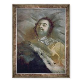 Tablou inramat - Ivan Nikitich Nikitin - Petru I 1672-1725 cel Mare pe patul de moarte - - Roveli
