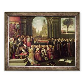 Tablou inramat - Scoala flamanda - Tirania Ducelui de Alba - - Roveli