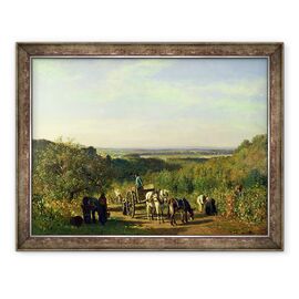 Tablou inramat - Constant-Emile Troyon - Vedere de la Hilltops of Suresnes sau - - Roveli