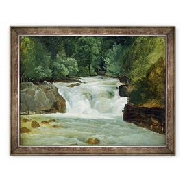 Tablou inramat - Christian Ernst Bernhard Morgenstern - O cascada in Bavaria Superioara - - Roveli