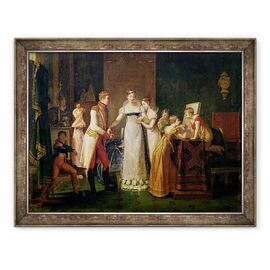Tablou inramat - Pauline Auzou - Marie-Louise 1791-1847 din Austria Licitand adio familiei sale la Viena, 13 martie 1810 - - Roveli