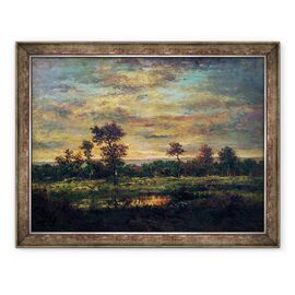 Tablou inramat - Theodore Rousseau - Iaz la marginea unui lemn - - Roveli