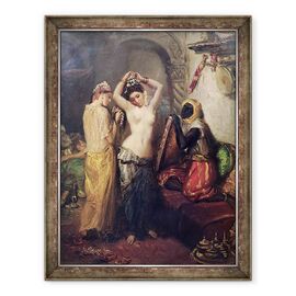 Tablou inramat - Theodore Chasseriau - Toaleta in Seraglio - - Roveli