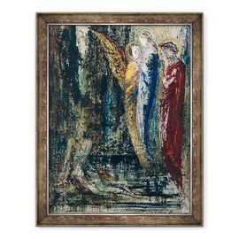 Tablou inramat - Gustave Moreau - Iov si ingerii - - Roveli