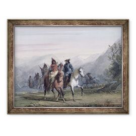 Tablou inramat - Alfred Jacob Miller - Conversarea prin semne - - Roveli