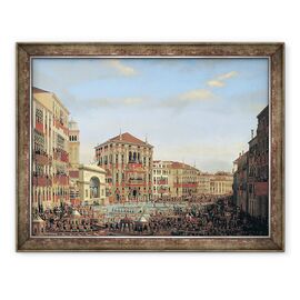 Tablou inramat - Giuseppe Borsato - Napoleon I 1769-1821 prezideaza o Regata la Venetia - - Roveli