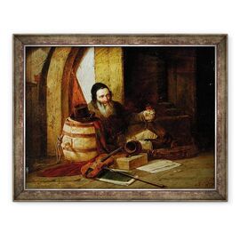 Tablou inramat - Alexander Antonovich Rizzoni - Un violonist evreu in repaus - - Roveli