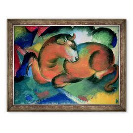 Tablou inramat - Franz Marc - Taurul Rosu - - Roveli