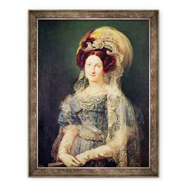 Tablou inramat - Vicente Lopez y Portana - Maria Christina de Bourbon-Sicile 1806-78 Regina Spaniei - - Roveli