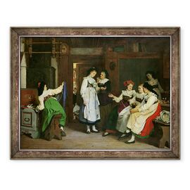 Tablou inramat - Camille Alfred Pabst - O nunta in Alsacia Inferioara - - Roveli