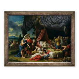 Tablou inramat - Louis Jean Francois I Lagrenee - Moartea sotiei lui Darius III 399-330 i.Hr. 1785 - - Roveli