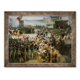 Tablou inramat - Leon Cogniet - Garde Nationale de Paris pleaca sa se inroleze in armata in septembrie 1792 - - Roveli