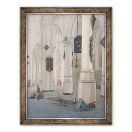 Tablou inramat - Emanuel de Witte - Interiorul bisericii - - Roveli