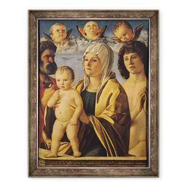 Tablou inramat - Giovanni Bellini - Fecioara si Pruncul cu Sfantul Petru si Sfantul Sebastian - - Roveli