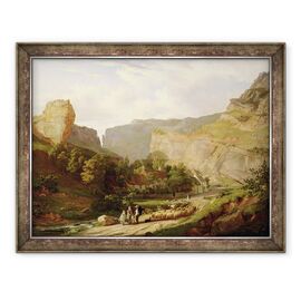 Tablou inramat - George Vincent - Vedere asupra Cheddar Cheddar - - Roveli