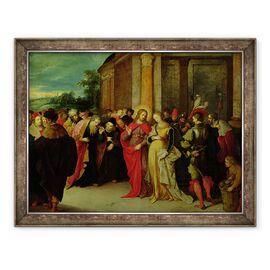 Tablou inramat - Frans II Francken the Younger - Hristos si femeia luate in adulter - - Roveli